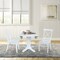 International Concepts 42 in. Solid Wood Dual Drop Leaf Dining Table with 2 Chairs in White K08-42DPT-23B-C613-2 - alternate 7